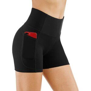 High Waist Yoga Shorts for Women's Tummy Control Fitness Athletic
